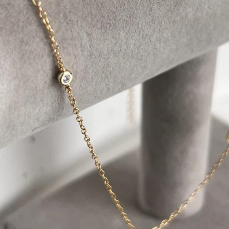 Gold letter necklace | Adeline