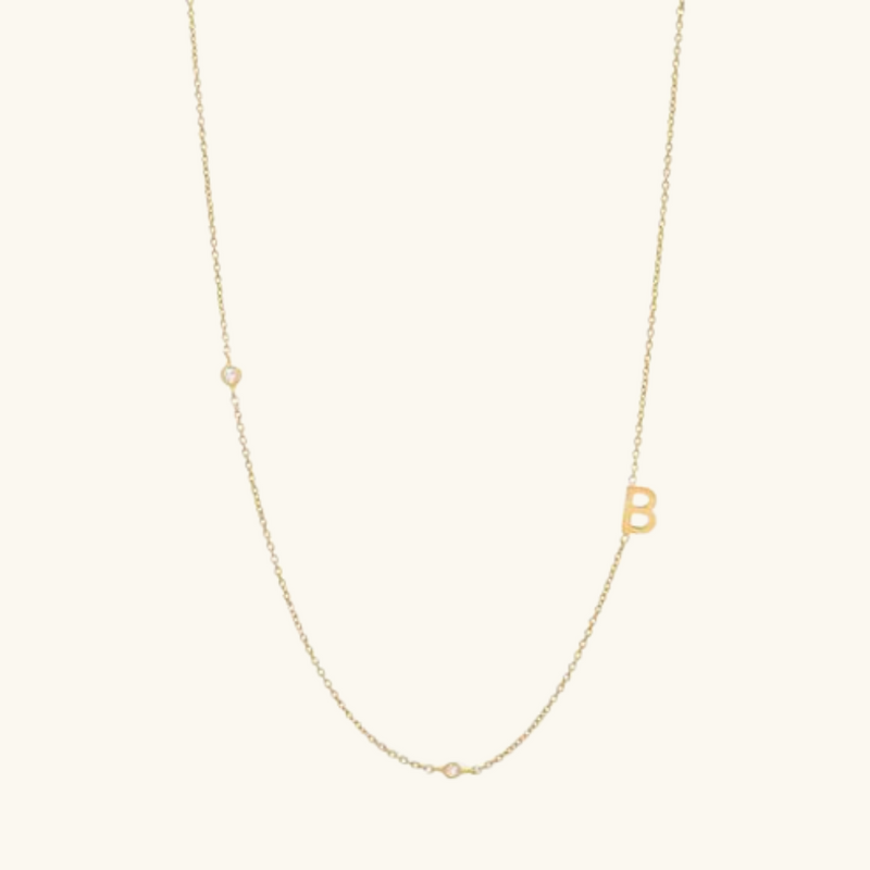 Gold letter necklace | Adeline