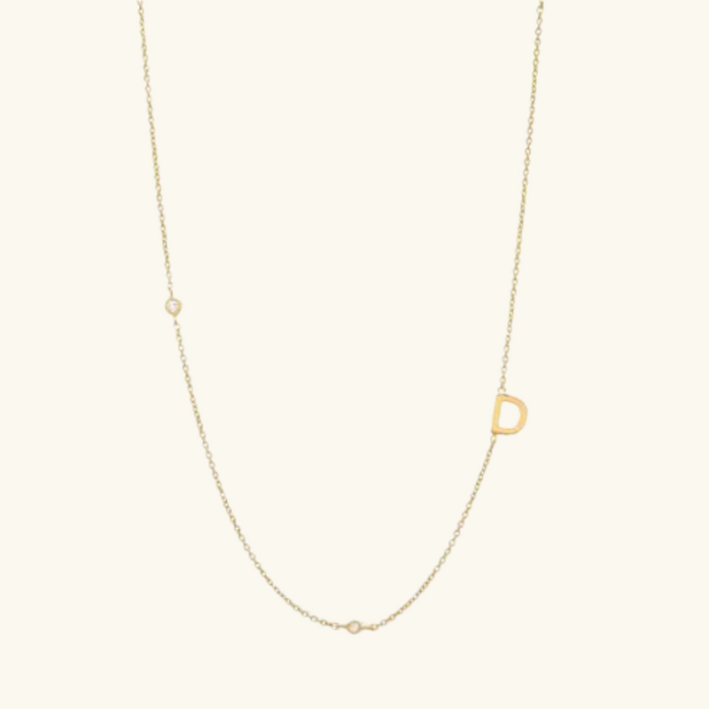 Gold letter necklace | Adeline