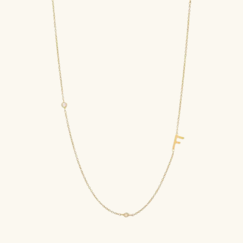 Gold letter necklace | Adeline