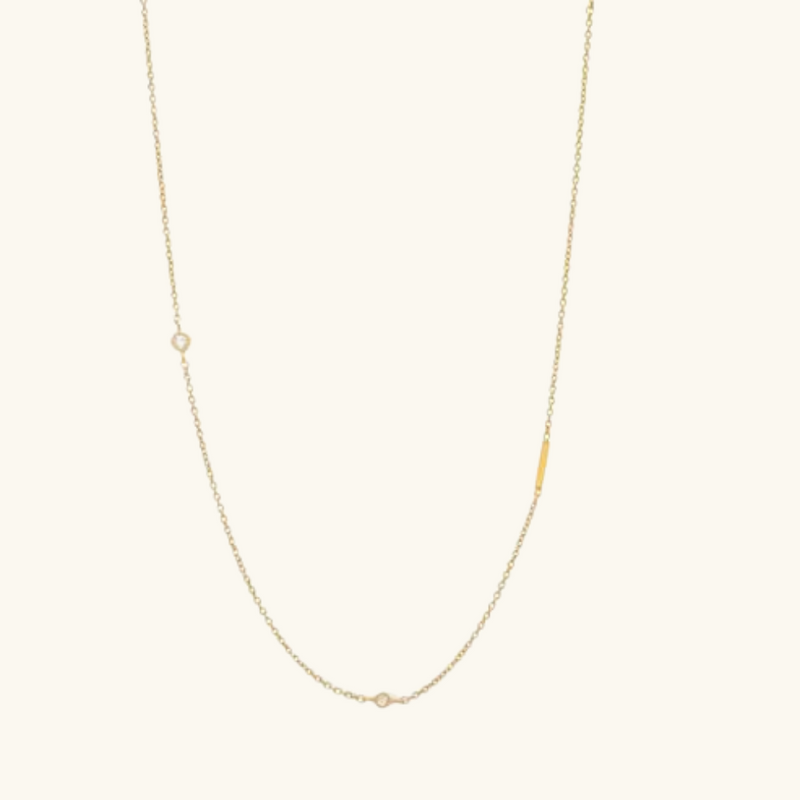 Gold letter necklace | Adeline
