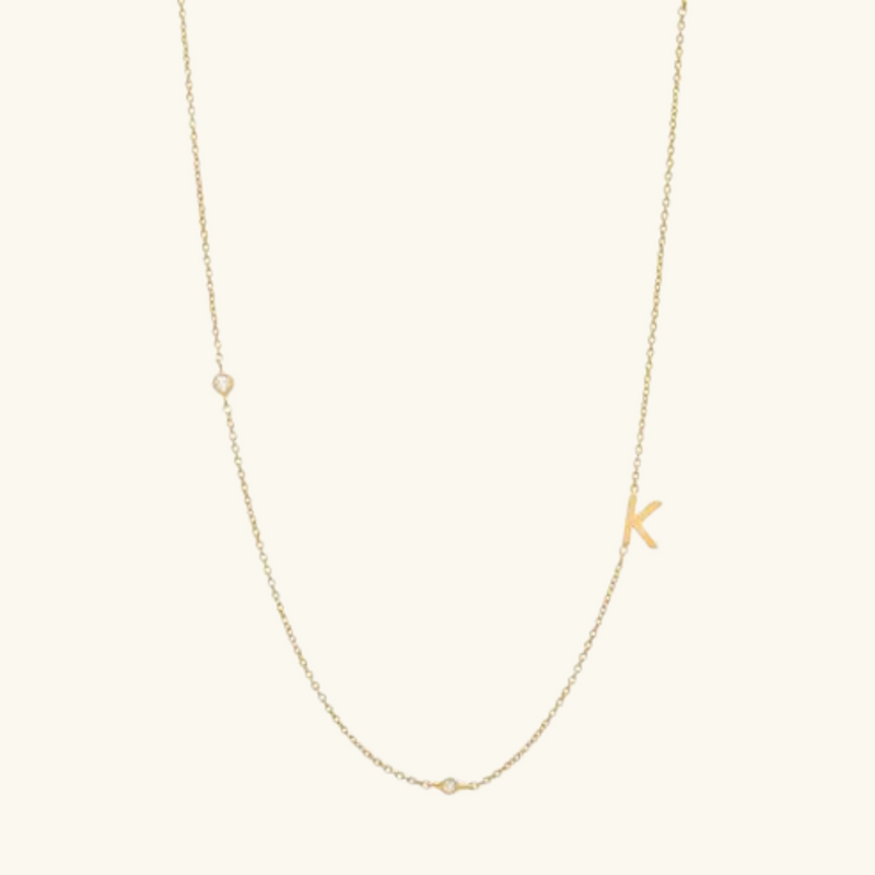 Gold letter necklace | Adeline