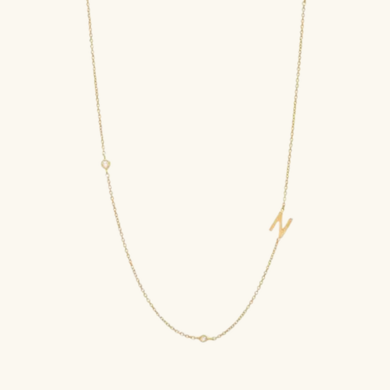 Gold letter necklace | Adeline