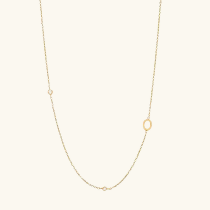 Gold letter necklace | Adeline
