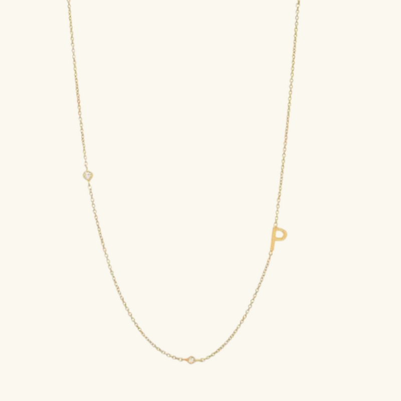 Gold letter necklace | Adeline