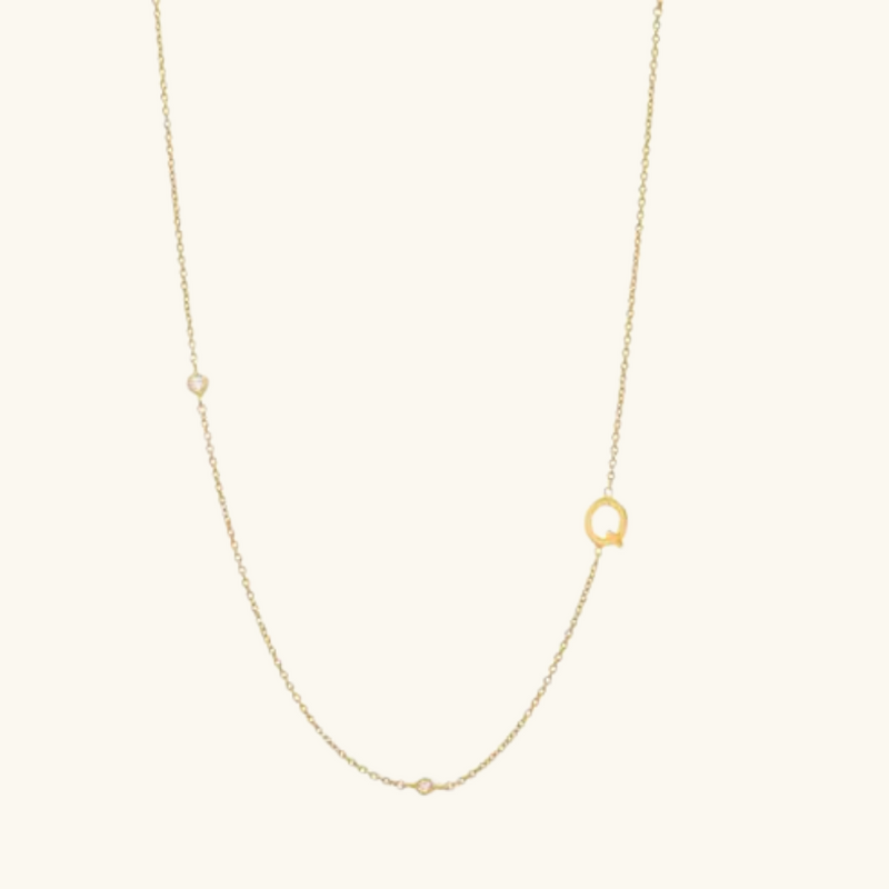 Gold letter necklace | Adeline