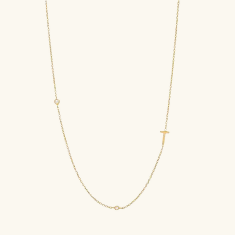 Gold letter necklace | Adeline