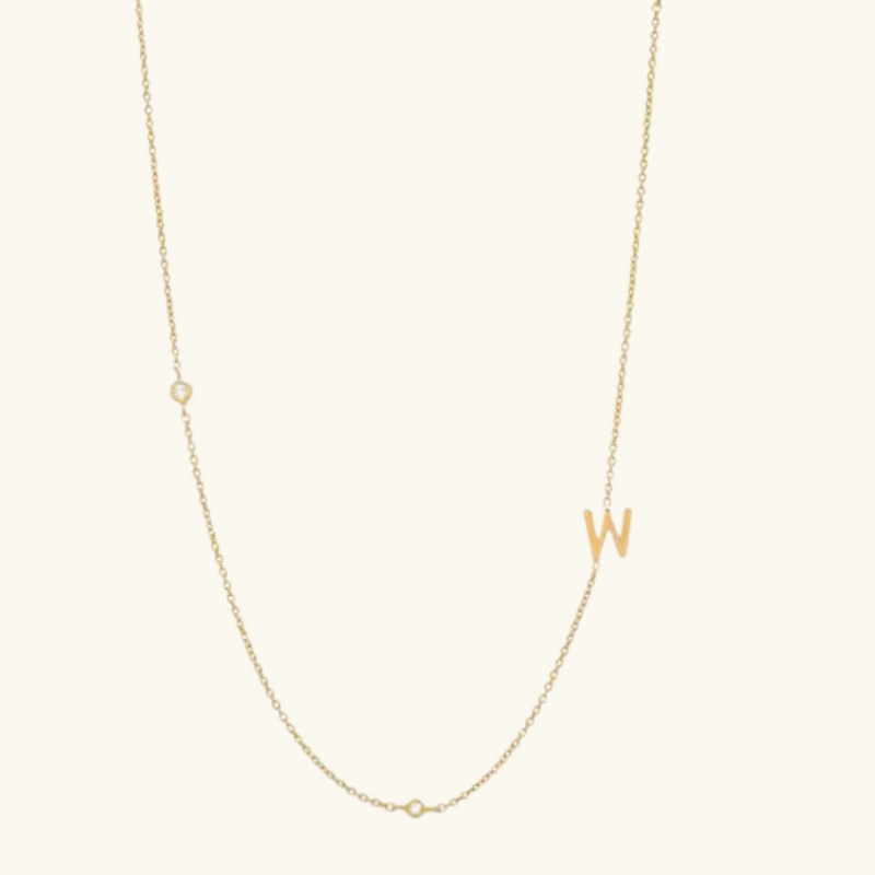 Gold letter necklace | Adeline