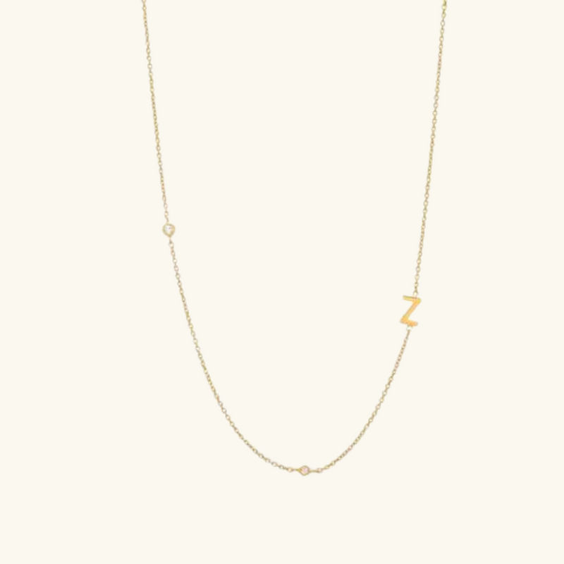 Gold letter necklace | Adeline