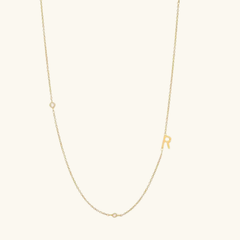 Gold letter necklace | Adeline