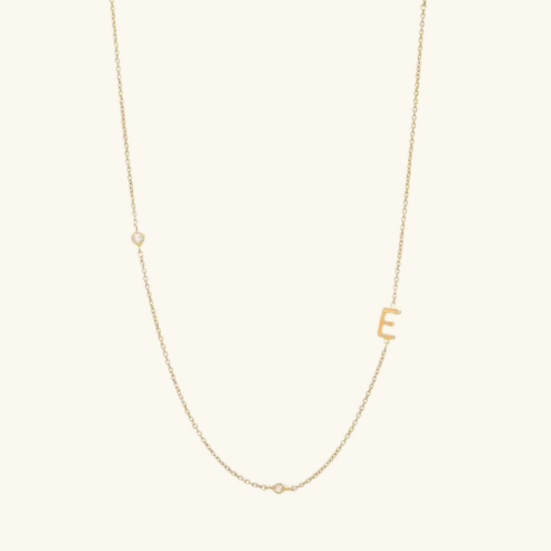 Gold letter necklace | Adeline