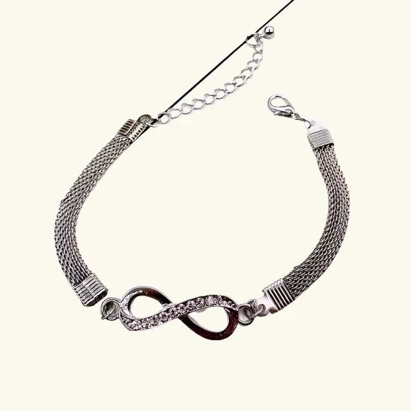 Silver infinity bracelet