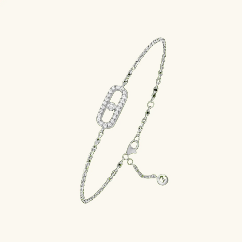 Silver diamond bracelet | Stacy